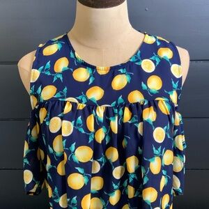Lemon Print Top